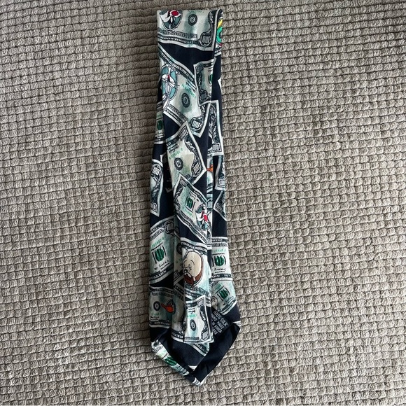 LOONEY TUNES Mania Neck Tie 100's Silk Money LOONEY FRIENDS 1996 - Picture 4 of 9